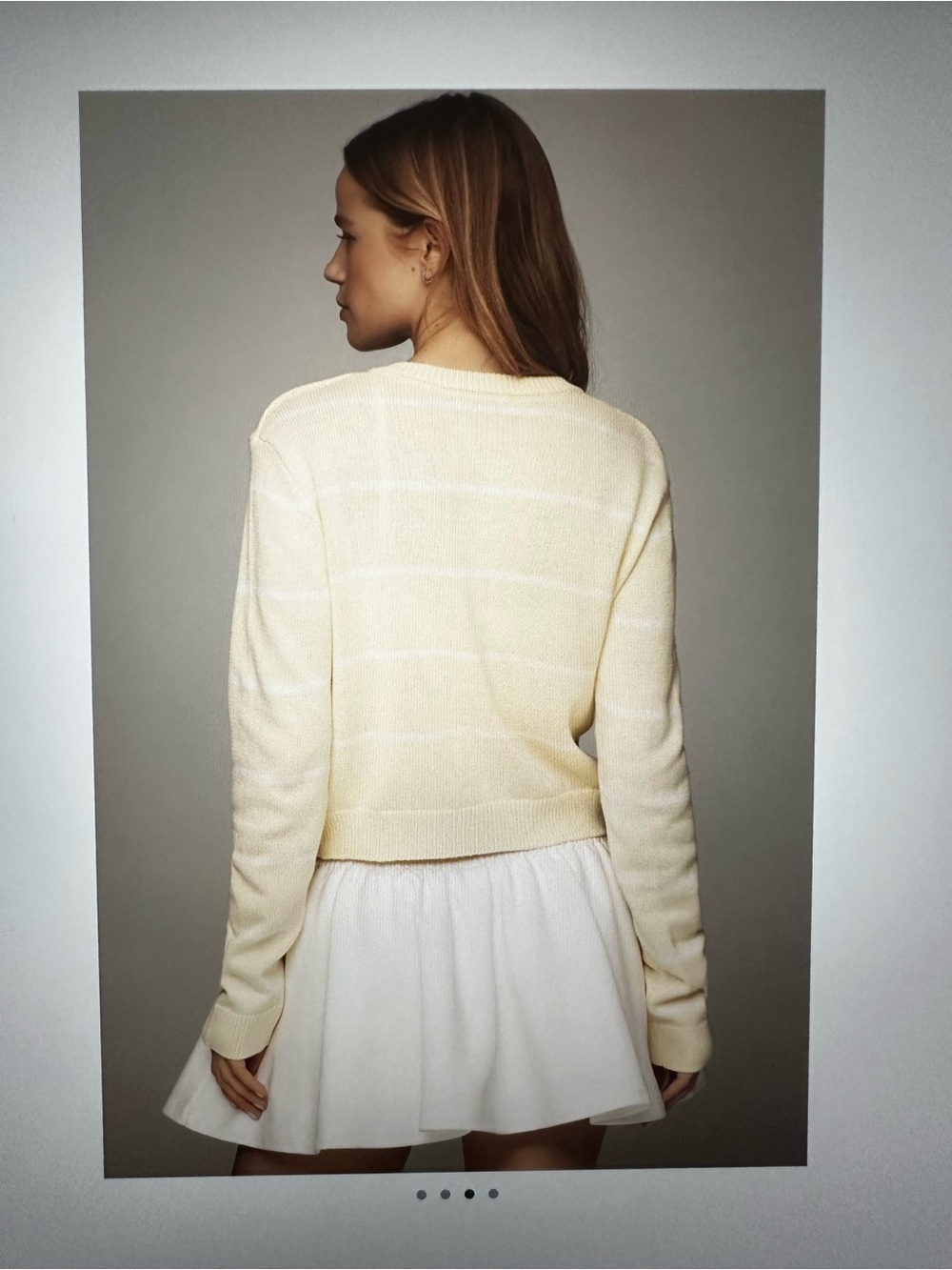 New with Tag! Anthropologie Yellow Button-Front Knit Golf Cardigan Sweater sz L - Picture 3 of 8